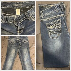 Maurices Women's Dark Blue Boot Cut Jeans